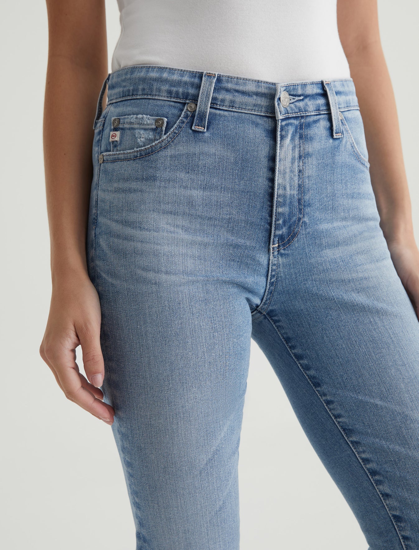 Mari|AG-ed High-Rise Slim Straight Leg Denim